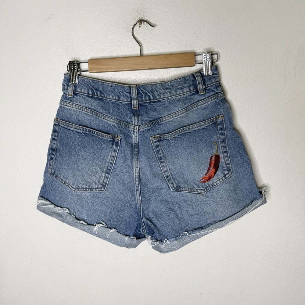 Reformation Wilder High Rise Relaxed Jean Shorts Chili Pepper Casual Womens 27